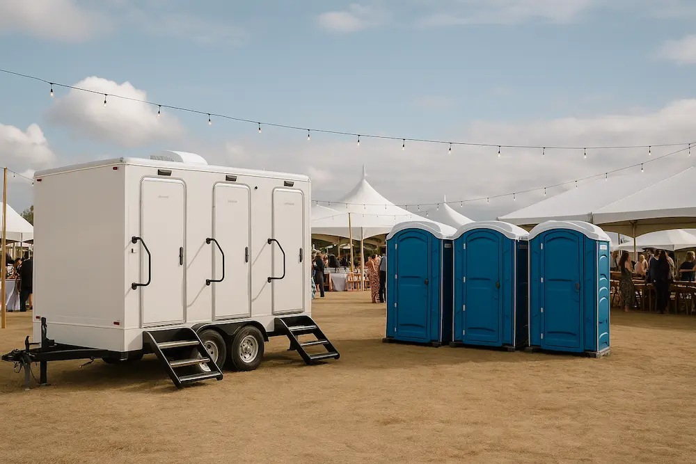 Why Luxury Restroom Trailers Outshine Porta-Potties at Any Event