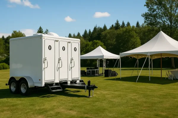 From Rustic to Glamorous: Matching Restroom Trailers to Your Wedding Style
