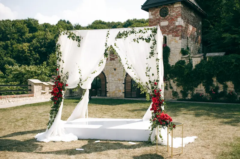 outdoor wedding flooring elegant party rentals