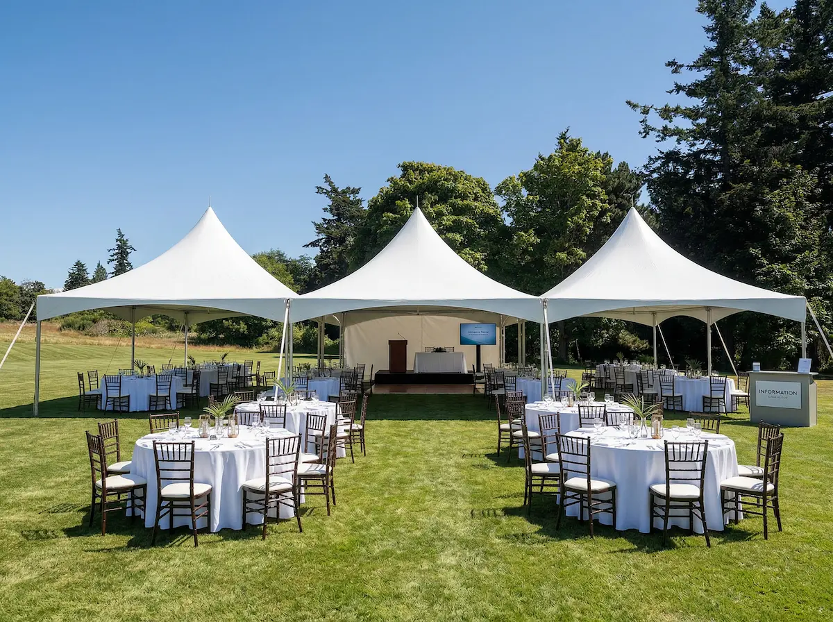 Seamless and adaptable: Our diverse event rentals and expert service transform corporate events, ensuring a lasting impression.