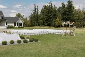 outdoor ceremony setup